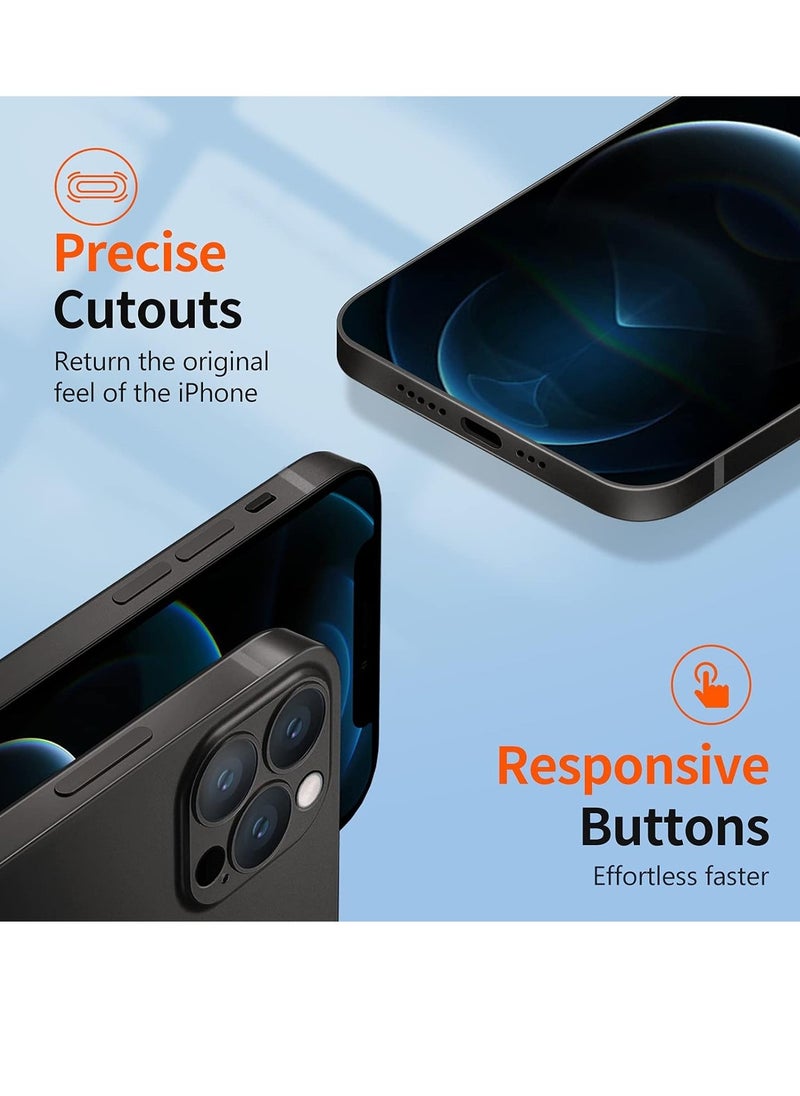 Compatible with iPhone 15 Pro Slim Case, Paper-Thin Matte Finish Skin Back Case [Anti-Fingerprints& Non-Yellowing] Ultra Protective Cover with Camera Protection - Image 4