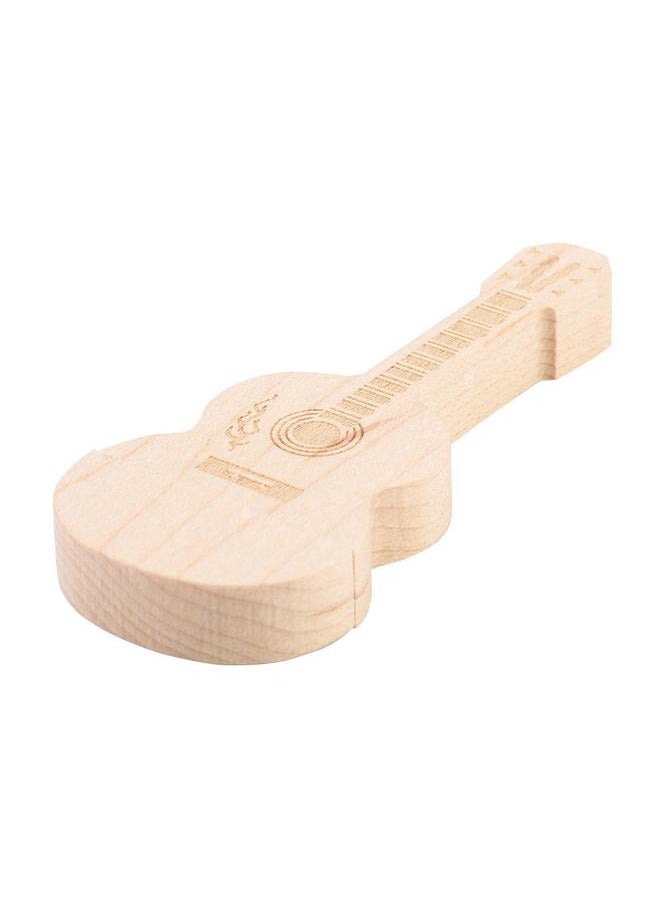 Wooden Guitar Shape Flash Drives Storage USB 2.0 U Disk Memory Stick For PC(8G)