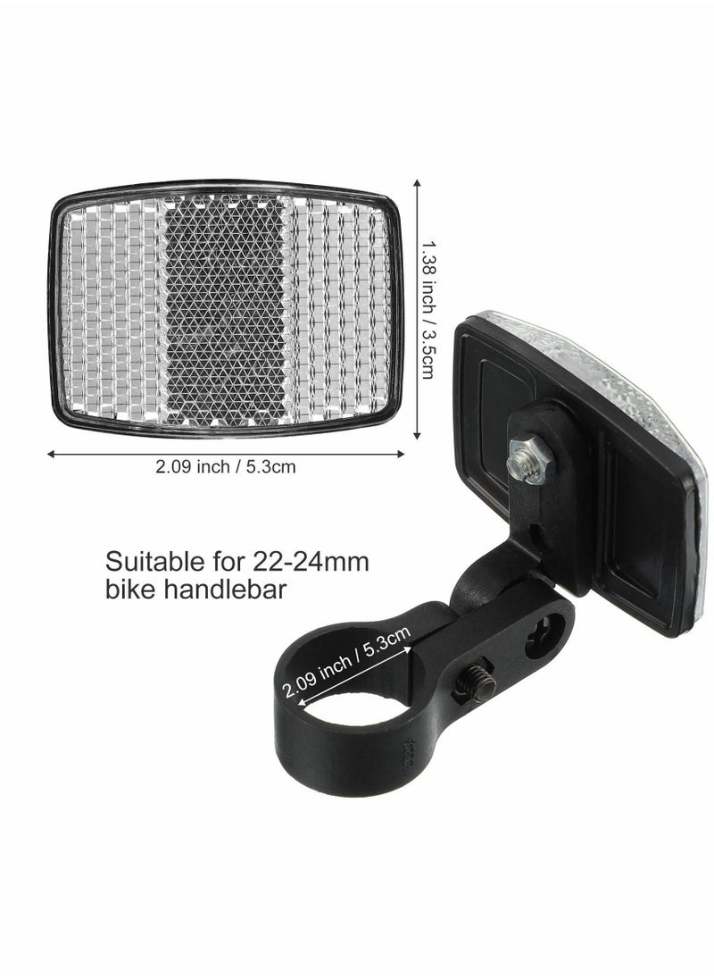 Y&D - 4Pcs Bicycle Reflectors, Front and Rear Safety Warning Plastic Tail Light Kit for Mountain Bike Night Driving (2 Red 2 White) - Image 1