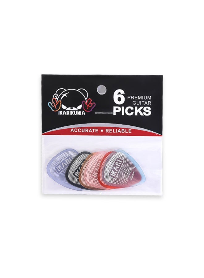 IKARIKUMA Guitar Picks 6Pcs, Teardrop Shape – ‘IKARI’ Logo with Multiple Thickness Options, Anti-Slip (Model KGP-FLA02) - Image 3