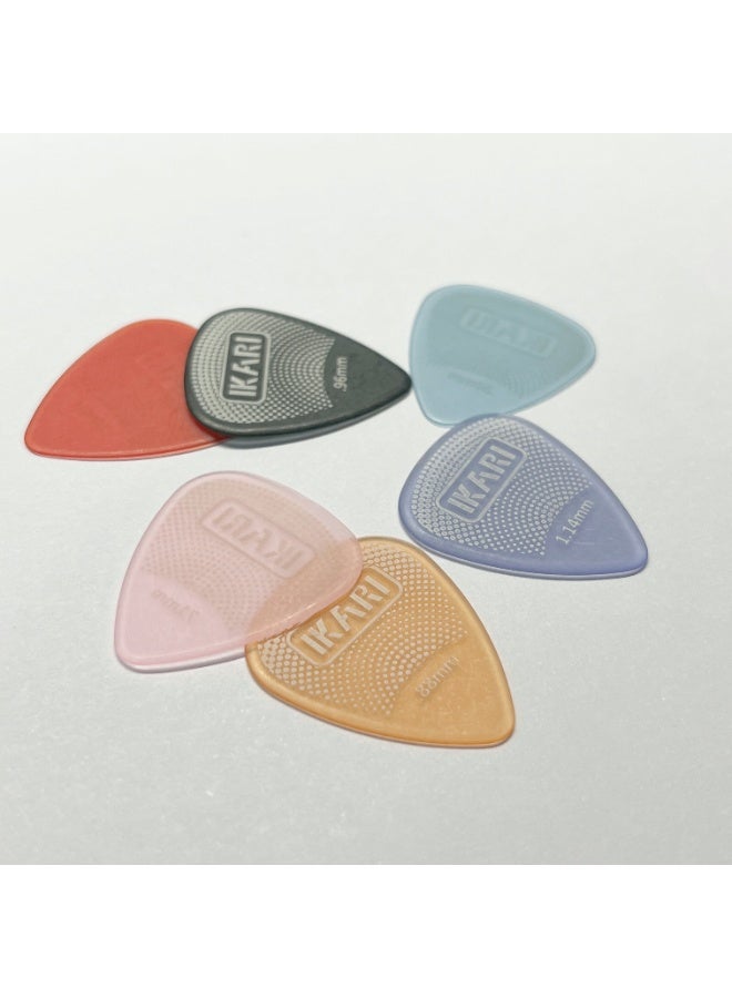 IKARIKUMA Guitar Picks 6Pcs, Teardrop Shape – ‘IKARI’ Logo with Multiple Thickness Options, Anti-Slip (Model KGP-FLA02) - Image 4