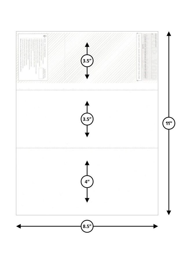 Compuchecks - 500 High Security Check Paper Compatible With Quickbooks And Versa Check Computer Checks For Business Or Personal Use Blank Check On Top Paystubs On Bottom (Gold Basketweave) - Image 1