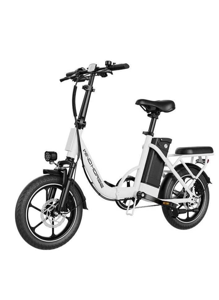 Windhorse Folding Electric Bike W2A with 350W High Speed Motor| 36V 8AH Battery 40 KM/H Speed|35 KM Range| Dual Disk Brake| Carbon Alloy Frame and 16 Inches Tires  - Image 1