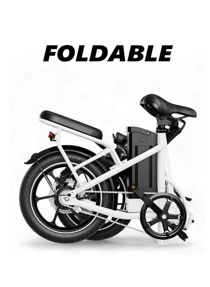 Windhorse Folding Electric Bike W2A with 350W High Speed Motor| 36V 8AH Battery 40 KM/H Speed|35 KM Range| Dual Disk Brake| Carbon Alloy Frame and 16 Inches Tires - Image 5