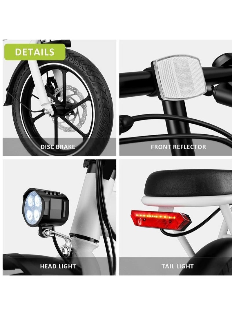 Windhorse Folding Electric Bike W2A with 350W High Speed Motor| 36V 8AH Battery 40 KM/H Speed|35 KM Range| Dual Disk Brake| Carbon Alloy Frame and 16 Inches Tires - Image 2