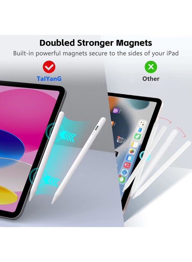 TaIYanG Stylus Pen for iPad 2018-2024 with Palm Rejection, Faster Charge, Tilt Sensitivity iPad Pencil Compatible with iPad 10th/9th/8th/7th/6th,iPad Pro 11/12.9in,iPad Air 5th/4th/3rd/M2,iPad Mini 7/6/5th - Image 3