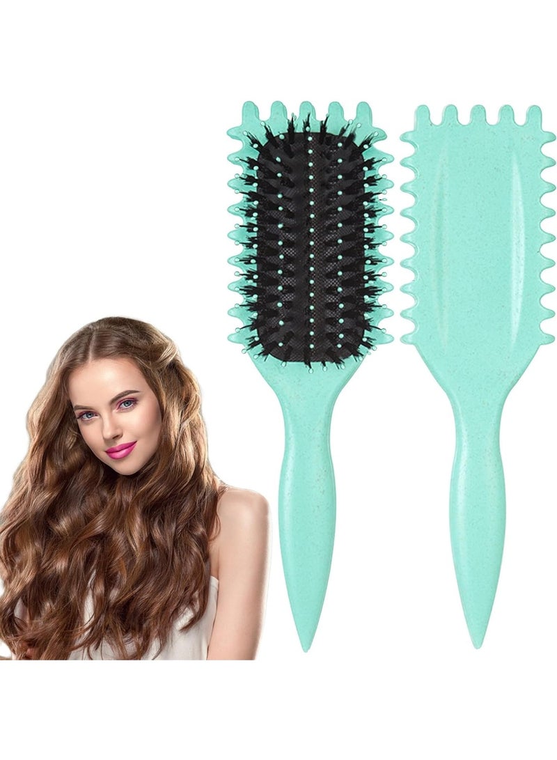 فرشاة تصفيف الشعر،للعناية بالشعر الكيرلي وفك التشابك - تصميم مرن وألوان جذابة فرشاة متعددة الاستخدامات، مشط فك تشابك الشعر المجعد للنساء والرجال - Image 1