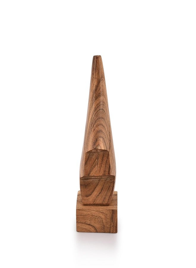 NIRMAN Display Stand Wooden Nose Shaped Eyeglass Holder/Spectacle Display Stand-Unique Desktop Accessory and Gifts Home Décor (2" x 2" x 6") - Image 2