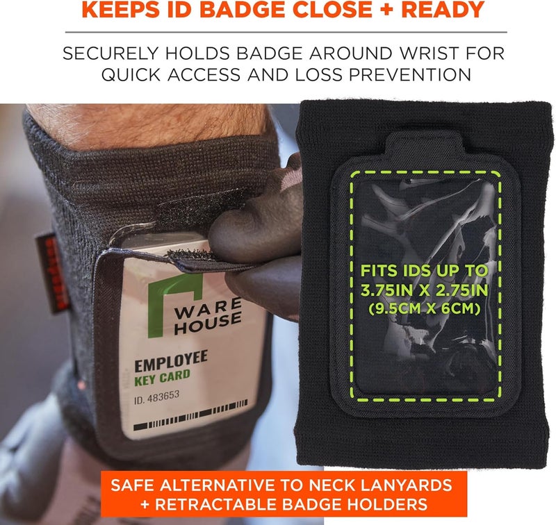 Ergodyne Squids 3388 Wrist Id Badge Holder Small Storage Pocket - Image 2
