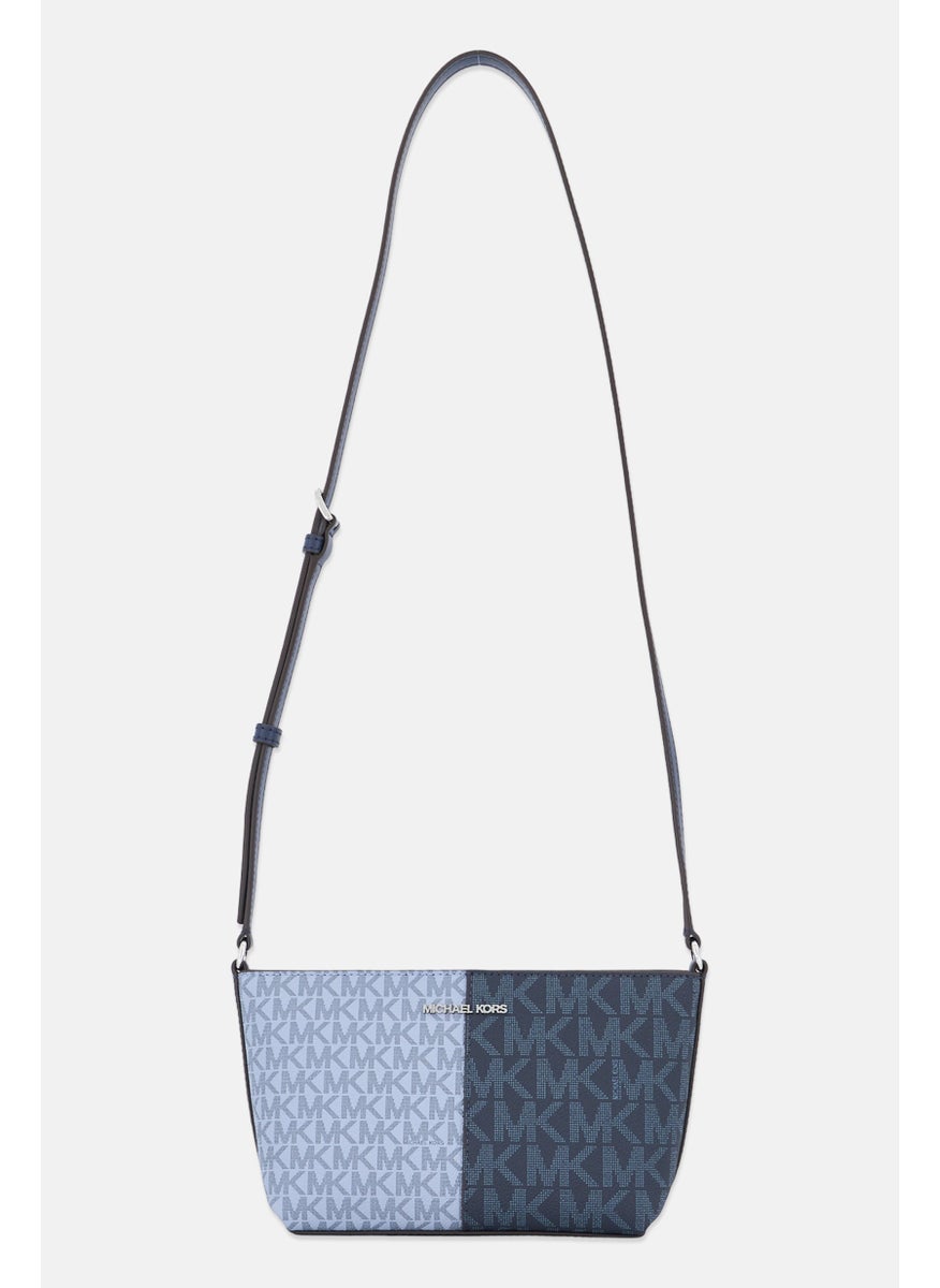 Michael Kors Women Brand Logo Cross Body Bag  14 H x 26,5 L x 8, 5 W cm, Blue/Navy  - Image 1
