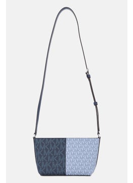 Michael Kors Women Brand Logo Cross Body Bag  14 H x 26,5 L x 8, 5 W cm, Blue/Navy  - Image 3