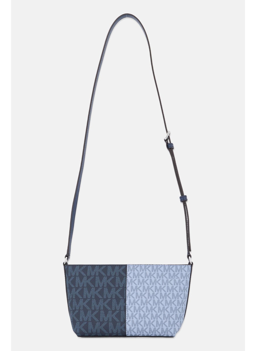 Michael Kors Women Brand Logo Cross Body Bag  14 H x 26,5 L x 8, 5 W cm, Blue/Navy  - Image 3