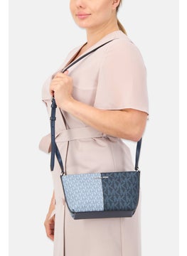 Michael Kors Women Brand Logo Cross Body Bag  14 H x 26,5 L x 8, 5 W cm, Blue/Navy  - Image 2