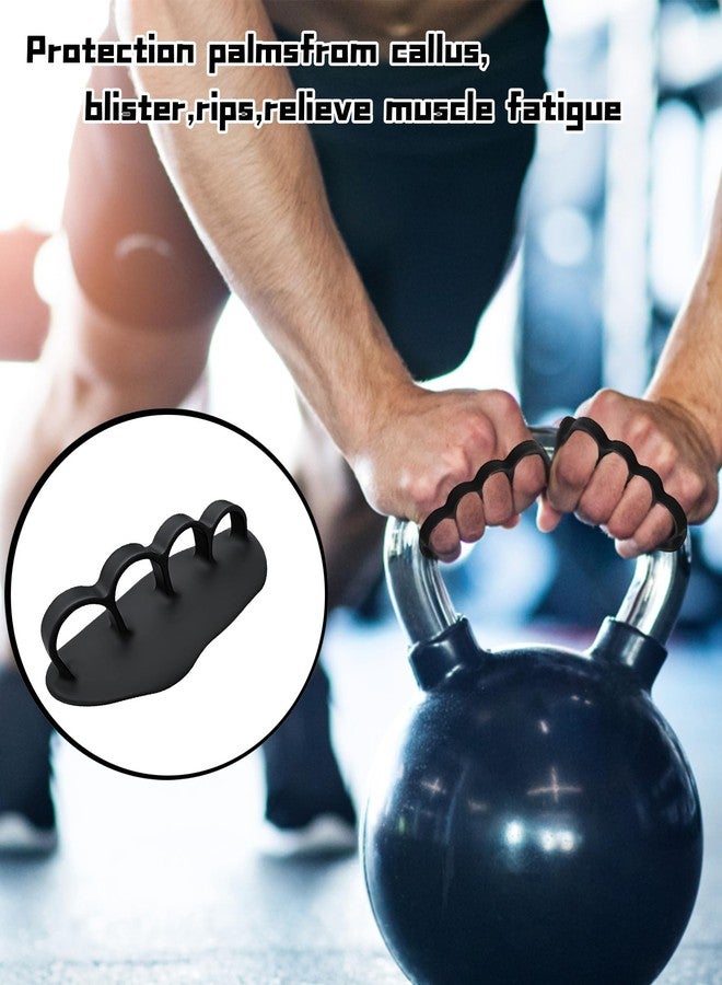 CartHome قفازات رفع الأثقال من السيليكون من كارت هوم، قطعتان، قفازات رياضية سوداء مناسبة لرفع الأثقال، ورفع الأثقال الأولمبي، وتدريبات القوة، وتدريبات المقاومة - Image 4