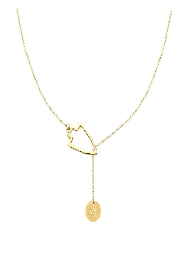 imani Necklace for Football Fans K&C Necklace Kansas City Inspired jewelry necklace (gold) - Image 5