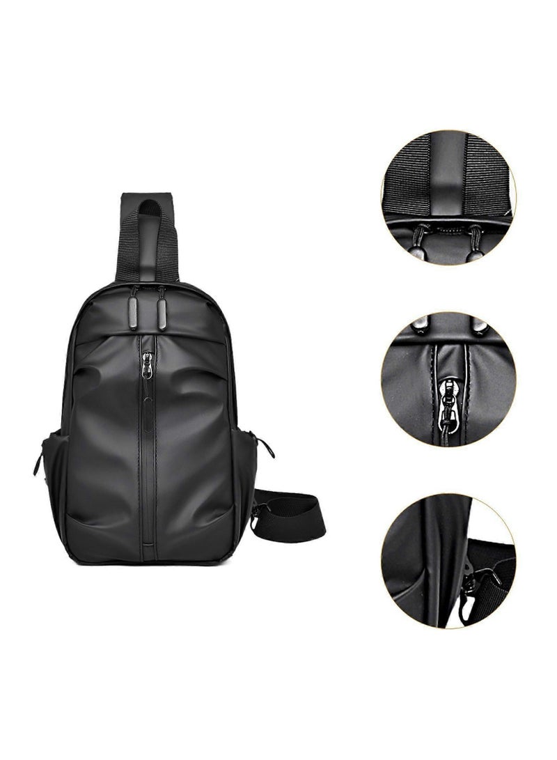 Waterproof Crossbody Bag, Easy to Use for Outings and Special Trips for Men and Women - Black - Image 3