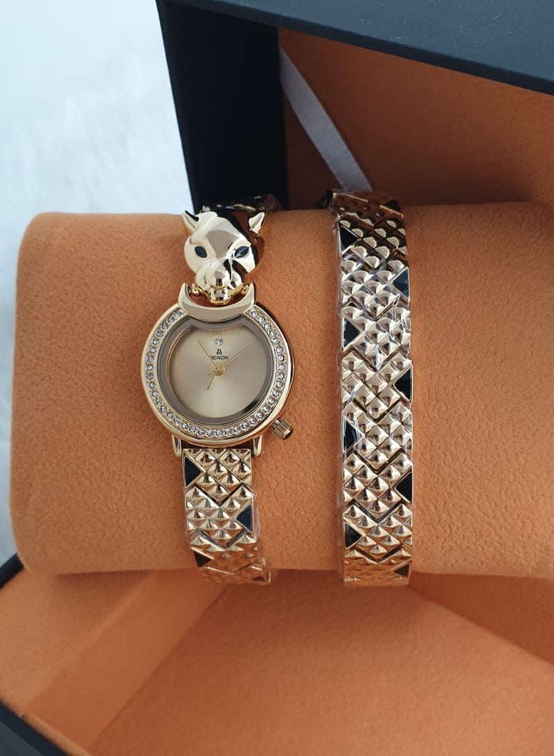 بينون ساعة نسائية من بينون بتصميم بلvاري تصميم ثعبان لف