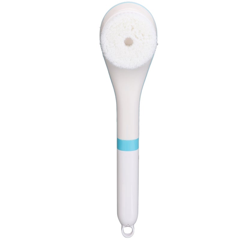 Electric Shower Brush Long Handle Waterproof Deep Cleansing Body Scrubber - 4 Rotating Brush Heads Comfortable Massage Back Scrubber for Home Spa Experience - Image 2