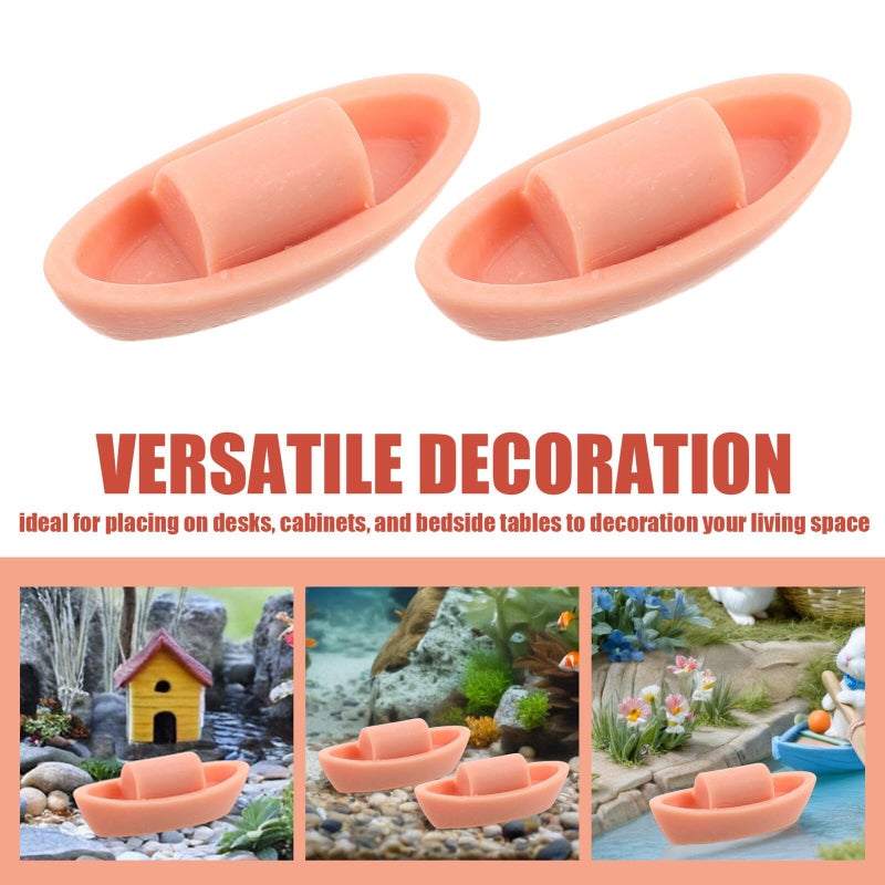Resin Miniature Fishing Boat Figures 50pcs Small Sailing Model Home Office Ornament - Image 4