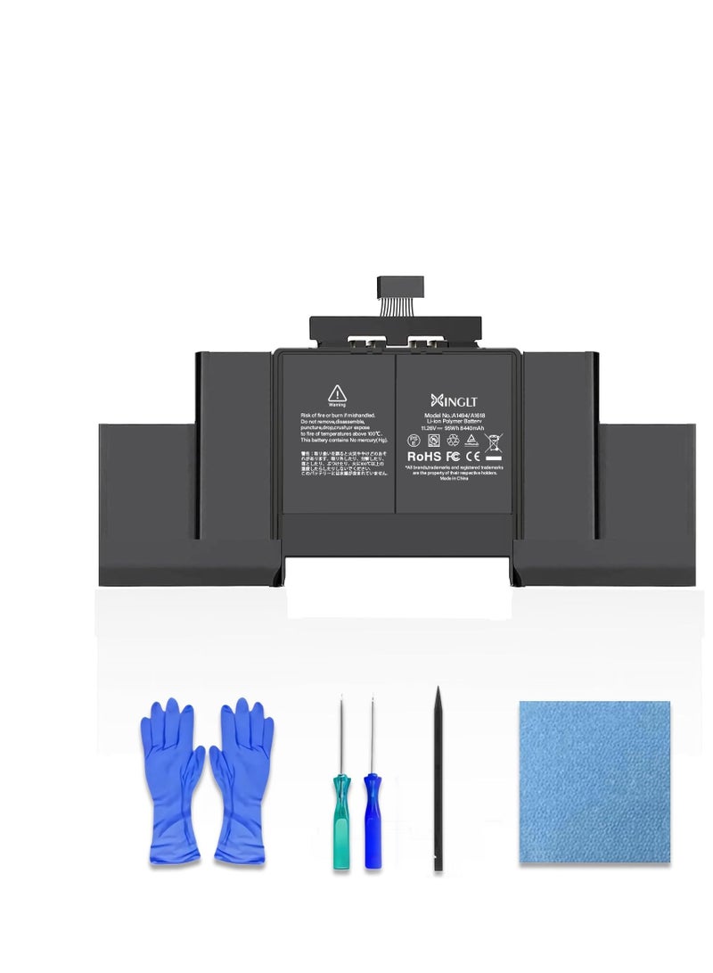 Terabyte Replacement Battery for MacBook Pro 15 Inch, Retina A1398 (Late 2013, Mid 2014, Early 2015) 8440mAh, Compatible with A1494 A1618, EMC 2745 2881 2909 2910 - Image 1