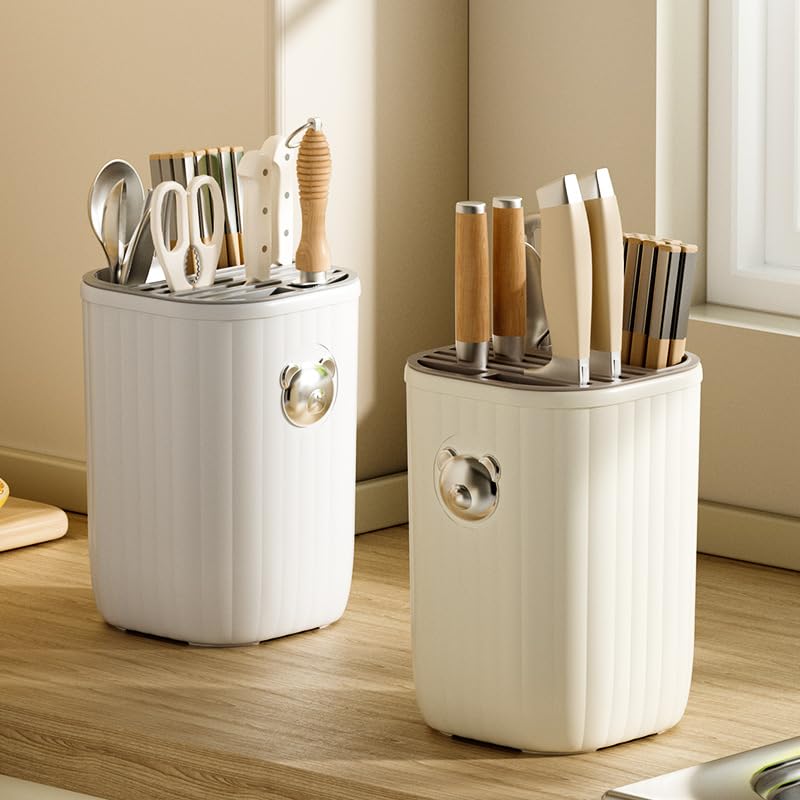 Furret Bear Nordic Simple MultiFunctional Desktop Chopstick Storage Box for Home Living Room Dining Room Kitchen Knife Rack Good Look and Morden Look - Image 5