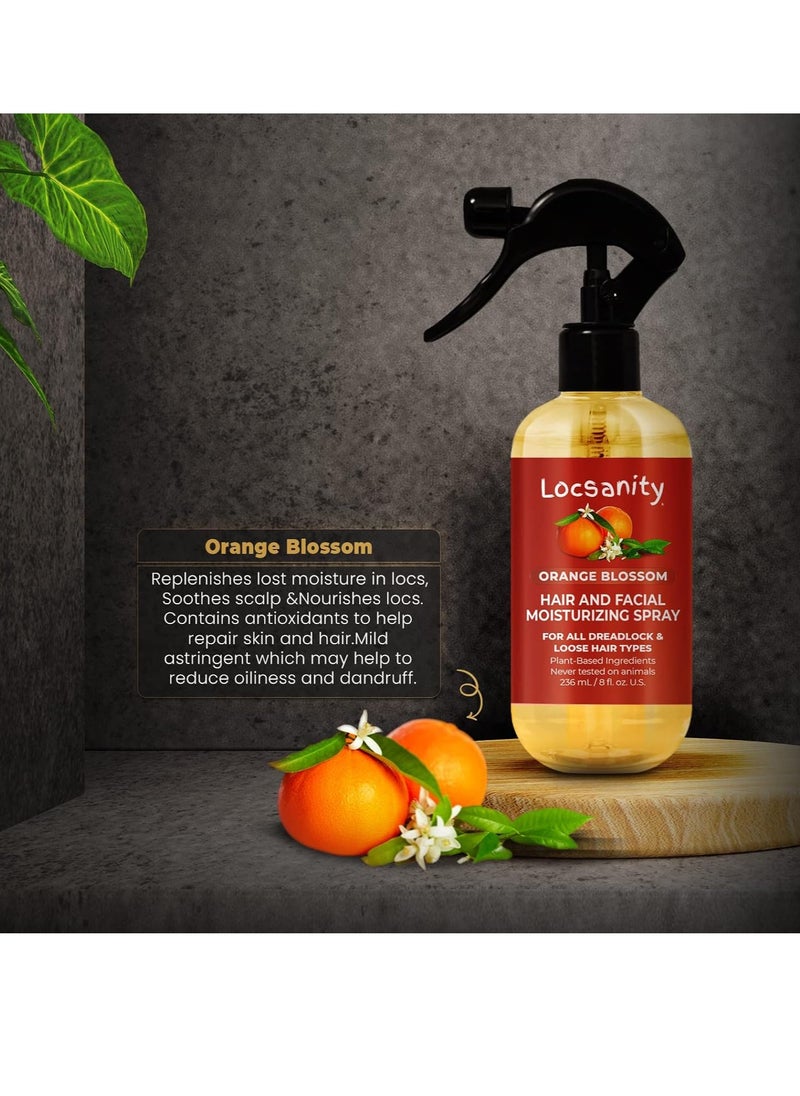 Locsanity Locsanity Pure Orange Blossom Hair and Facial Daily Moisturizing and Refreshing Spray Dreadlock, Sisterlocks, Microlocks, Locs Fine Mist (8oz)  - Image 2