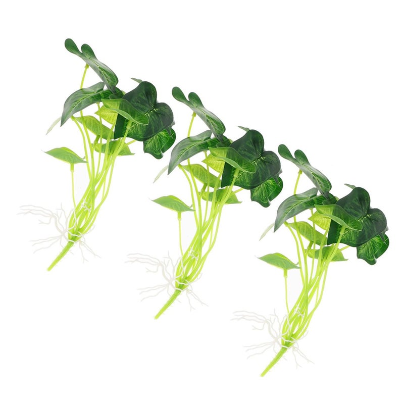 Green Silk Artificial Leaves Stems Set Of 3 For Home Table Centerpiece Indoor Decor - Image 2