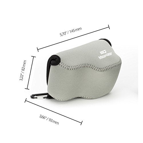 MegaGear MG064 Ultra Light Neoprene Camera Case Compatible with Sony Alpha A6400, A6500, A6300, A6000 (16-50 mm)-Gray (Model: MG065) - Image 2