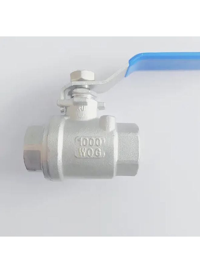 1pc 1 2 Inch 304 Stainless Steel Ball Valve Blue Handle Corrosion Resistant - Image 5