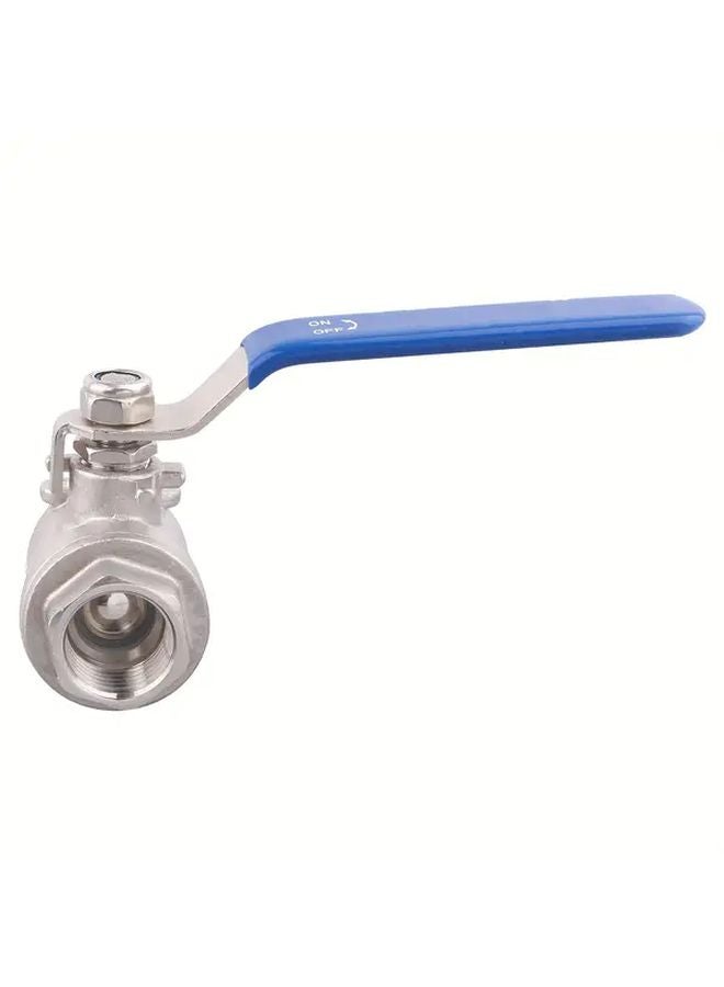 1pc 1 2 Inch 304 Stainless Steel Ball Valve Blue Handle Corrosion Resistant - Image 4