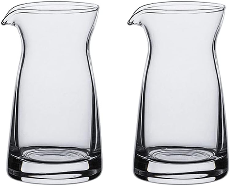 Mozacona 2pcs Glass Creamer Pitcher Sauce Serving Pitcher Milk Creamer Jug,100ml - Image 1