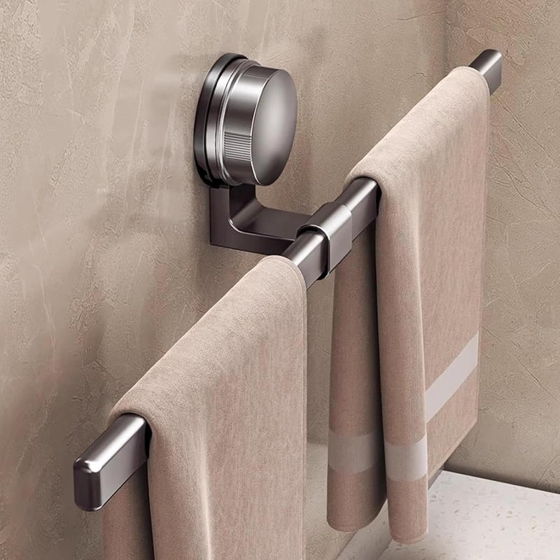 Excefore 40 cm Suction Cup Towel Bar, Adjustable 16 Inch Adhesive Towel Rack, No-Drill Wall Mounted Towel Holder for Bathroom, Kitchen, Toilet, Shower, and Door - Image 1