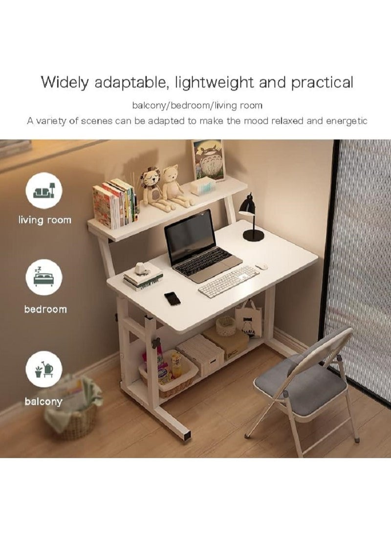 AGD Multi-functional study table with book storage shelf and wheels - Image 2