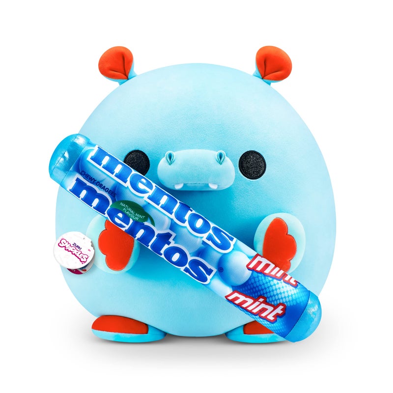 SNACKLES ZURU Snackles (Mentos Hippo Super Sized 14 inch Plush by ZURU, Ultra Soft Plush, Collectible Plush with Real Licensed Brands, Stuffed Animal - Image 1