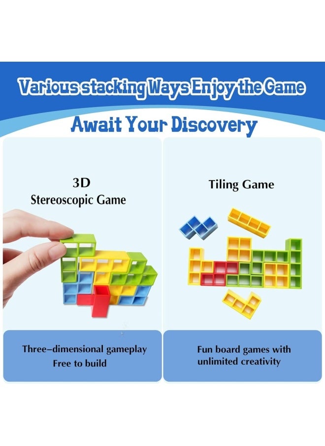 Premify Tetra Tower Balance Game, Building Blocks | Balancing Stacking Toys | Parent-Child Interactive Toy, Swing Stack Balance Toy For Kids, Balance Building Toy For Family, Parties, Travel  - Image 2