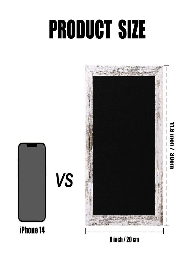 Aitakatta Black Felt Bulletin Board, Small Decorative Hanging Bulletin Boards for Walls with White Wooden Frame, 11.8"x8.6" Pin Board Vision Board for Office Home Kitchen School with Pins(2230,BK,1p) - Image 3