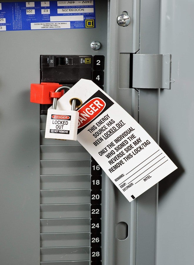 Brady Lockout Padlock, KD, White, 1/5In. Dia. - Image 2