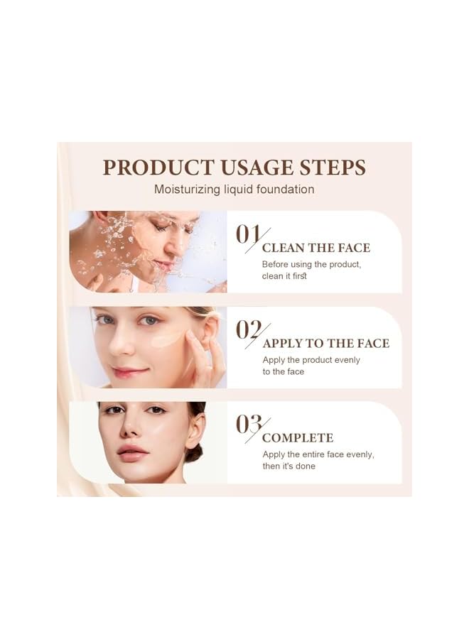 Color Changing Foundation for Mature Skin, Hydrating and Lightweight Liquid Foundations, Tone Suitable for All Skin Types (1pcs) - Image 5