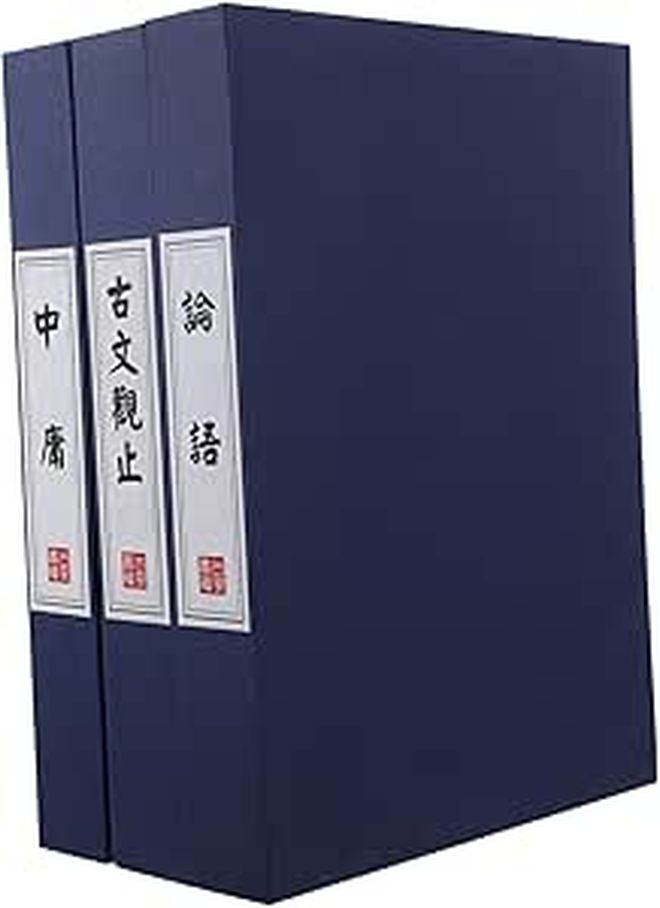 3pcs Chinese Style Faux Antique Book Decor Vintage Tabletop Ornaments Lightweight - Image 1