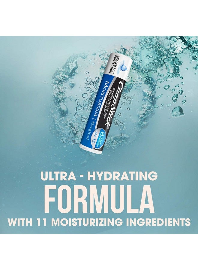 تشابستيك مرطب شفاه تشابستيك 2 في 1 للعناية بالشفاه، عبوة من 5 قطع (3 بعامل حماية من الشمس 12، 2 بعامل حماية من الشمس 15) - مرطب شفاه أصلي بعامل حماية من الشمس واسع الطيف، والصبار وفيتامين هـ، 0.15 أونصة لكل عبوة - Image 4