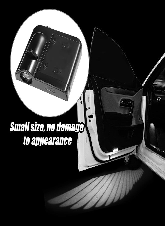 BTFO 2pcs Car Door Lights Logo Projectors, Angel Wings Car Door Projector Lights No Drill Side Door Step LED Welcome Courtesy Lights Fit for All Car Models - Image 3