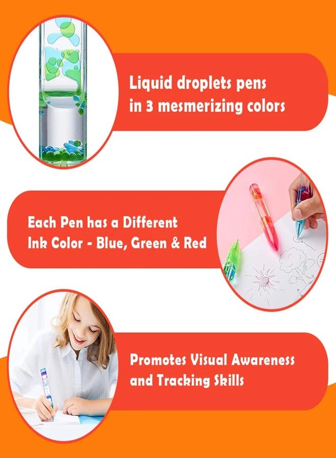 قلم فقاعات الحركة السائلة من إيبلي، أداة كتابة حسية، تصميم عائم ملون (مجموعة من قطعة واحدة) (قد يختلف اللون) - Image 5