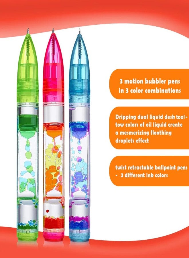 قلم فقاعات الحركة السائلة من إيبلي، أداة كتابة حسية، تصميم عائم ملون (مجموعة من قطعة واحدة) (قد يختلف اللون) - Image 4
