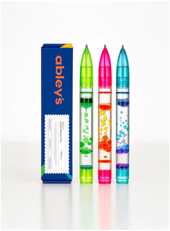 قلم فقاعات الحركة السائلة من إيبلي، أداة كتابة حسية، تصميم عائم ملون (مجموعة من قطعة واحدة) (قد يختلف اللون) - Image 3