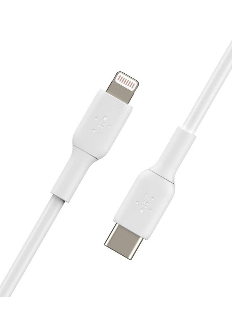 ELTRAZONE - USB-C to Lightning Cable (iPhone Fast Charging Cable for iPhone 14, 13, 12 or earlier) Boost Charge MFi-Certified iPhone USB-C Cable (White, 1m) - Image 1