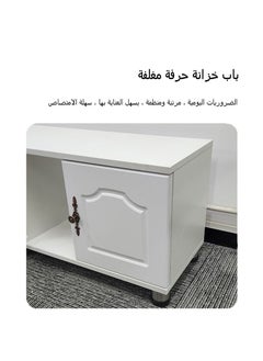 ADEBOLA TV Table Retractable Television Cabinet White 140－220×30×40cm  - Image 5