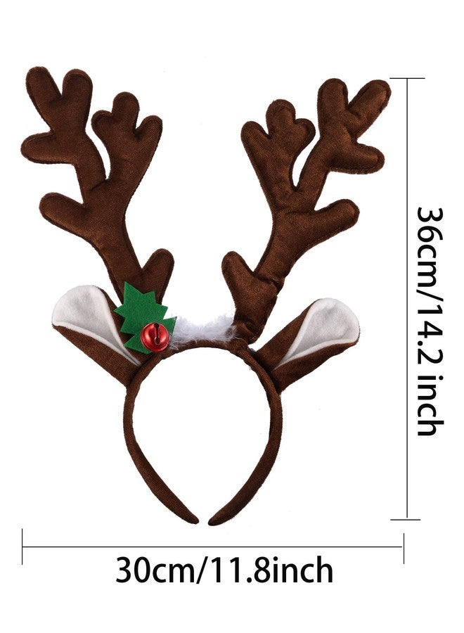 Bememo 2 Pieces Halloween Reindeer Antlers Headband Deer Antlers for Halloween Party Cosplay Deer Costume Accessories(Cute Style) - Image 3
