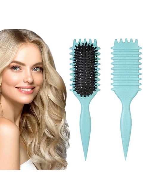 Curl Define Styling Brush,Curly Hair Brush, Wet Dry Detangler Hair Brush, The Essential Tool For Shaping And Styling Your Curls, Achieve Perfectly Defined Curl (Green)