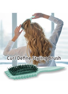 BUPY Curl Define Styling Brush,Curly Hair Brush, Wet Dry Detangler Hair Brush, The Essential Tool For Shaping And Styling Your Curls, Achieve Perfectly Defined Curl (Green)  - Image 5