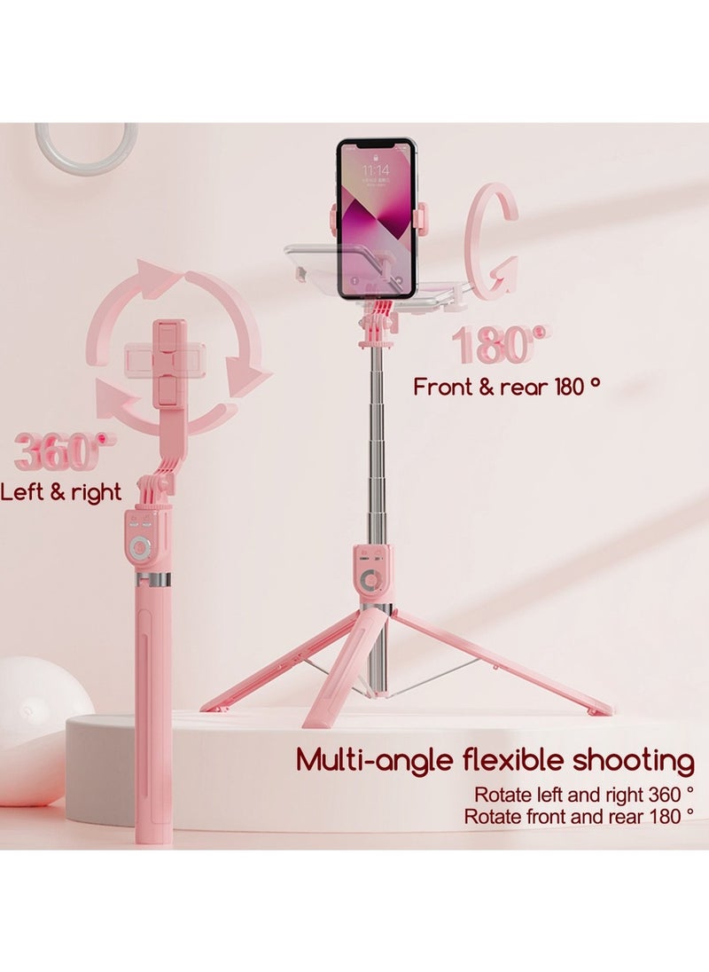 Generic - Multifunctional Tripod Selfie Stick, Universal Mobile Phone Selfie Stick With Bluetooth Remote Control, Retractable, 360° Rotatable，For Outdoor Travel, Camping, Parties - Image 1